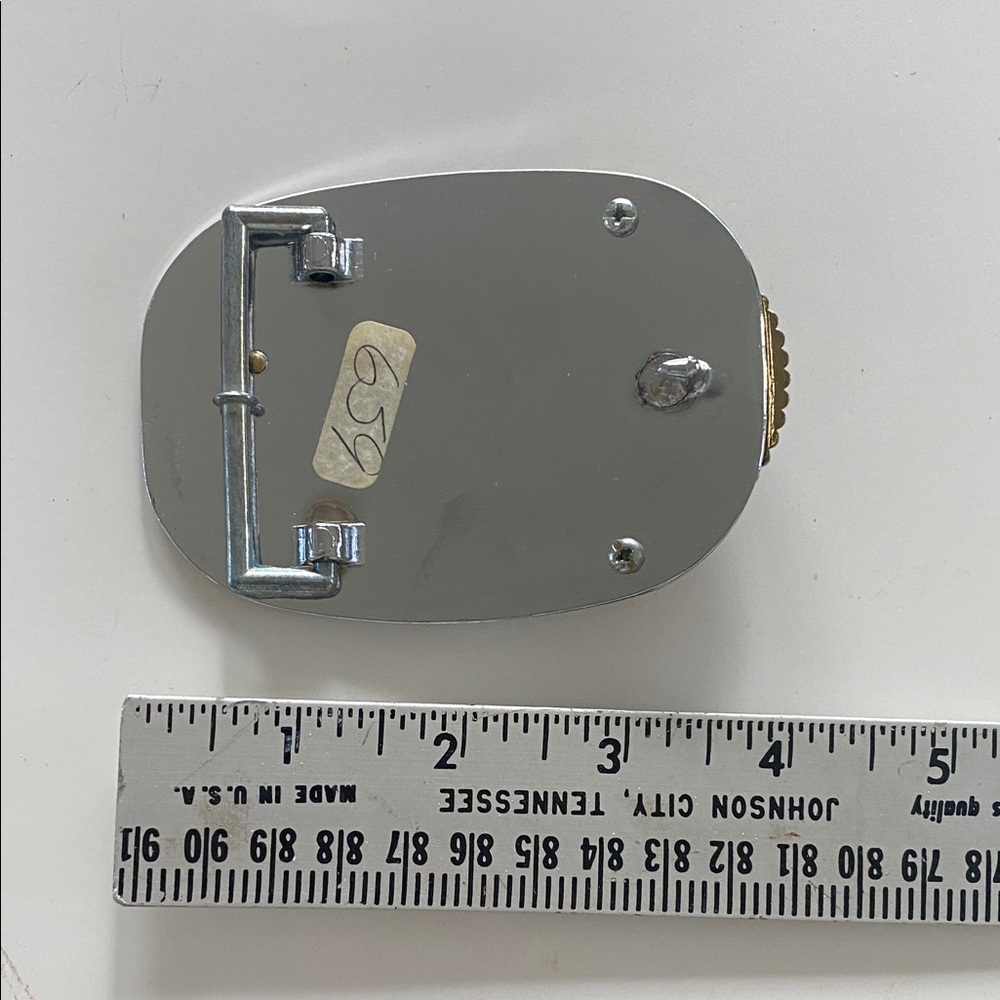 Vintage Horse Belt Buckle with inset stone rodeo cowboy Western square dancing - Picture 2 of 2